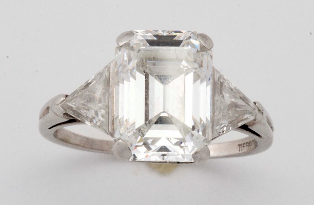 Tiffany and Co. Platinum Diamond Ring with GIA report